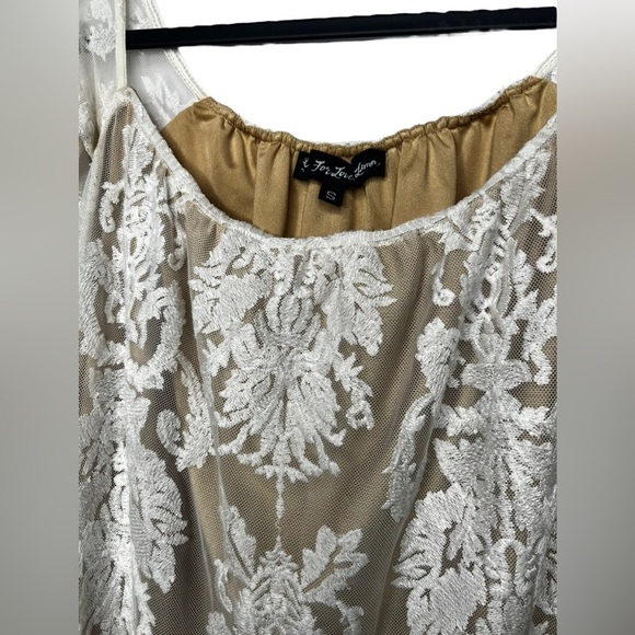 FOR LOVE & LEMONS San Marcos Off the Shoulder Ivory Lace Dress Boho Size Small - Picture 13 of 16